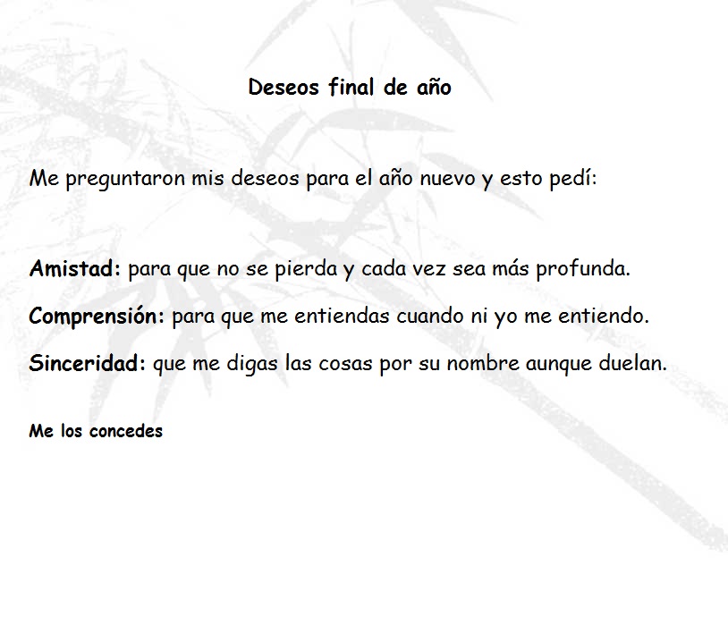Deseos final de año