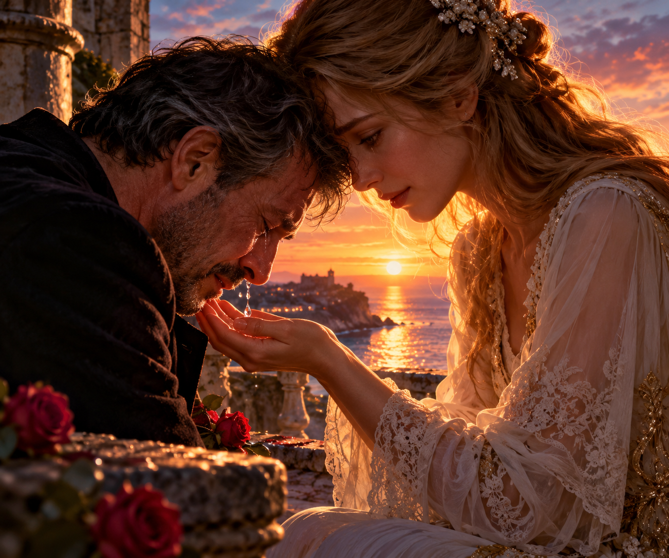 Las lágrimas del poeta por su princesa